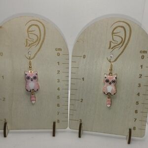 Cute‎ Pink Cat Earrings